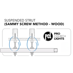 A10 - Suspended Strut Kit - Sammy Screw for 10' Strut Section