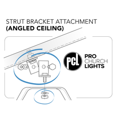 B1 - Angled Strut Kit with Safety for 1 fixture (1/2")