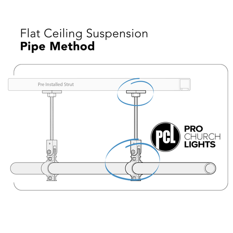 B5 - Flat Suspension Kit for 10' Pipe Section