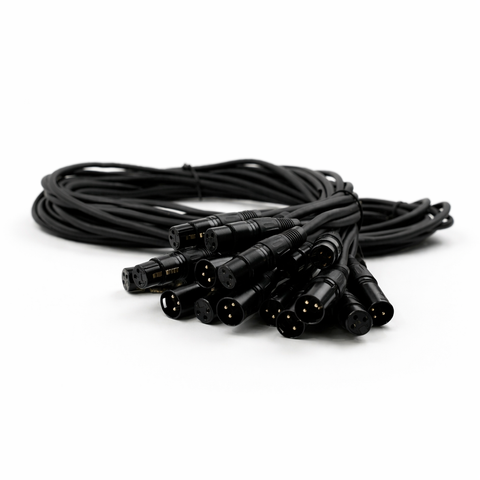 Bulk Pack (5ft Length) 3-Pin DMX Cables (10-Pack)